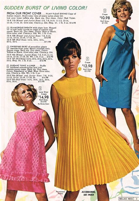 the swinging sixties — 1968 dress fashions from bellas hess fashion 60s fashion sixties fashion
