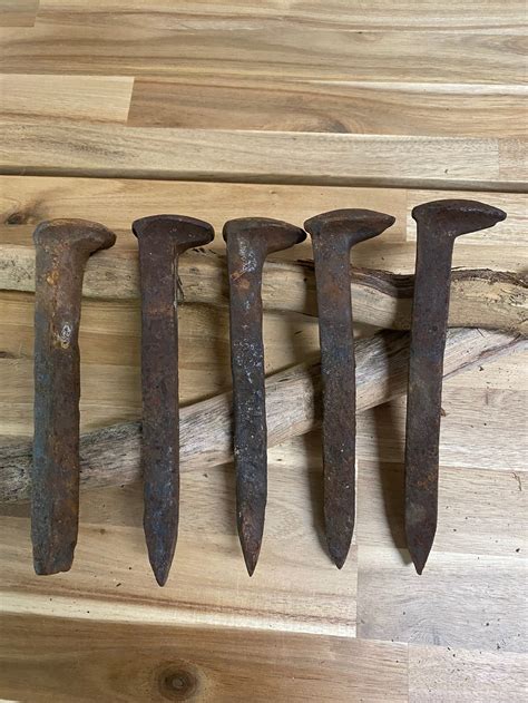 5 Used Railroad Spikes Free Shipping Lot 3 Etsy