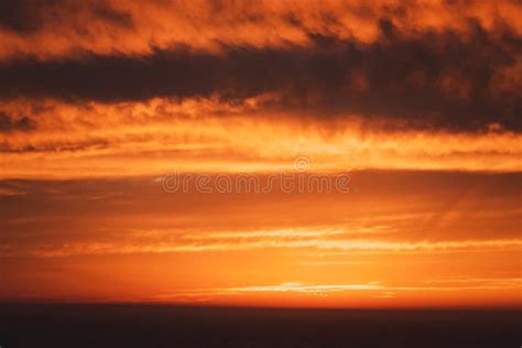 Golden Sunset Sky Stock Photo Image Of Twilight Ocean 162176656