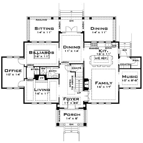Large house floor plans, blueprints, layouts & designs. Plan 44040TD: For the Large Family | Colonial house plans ...