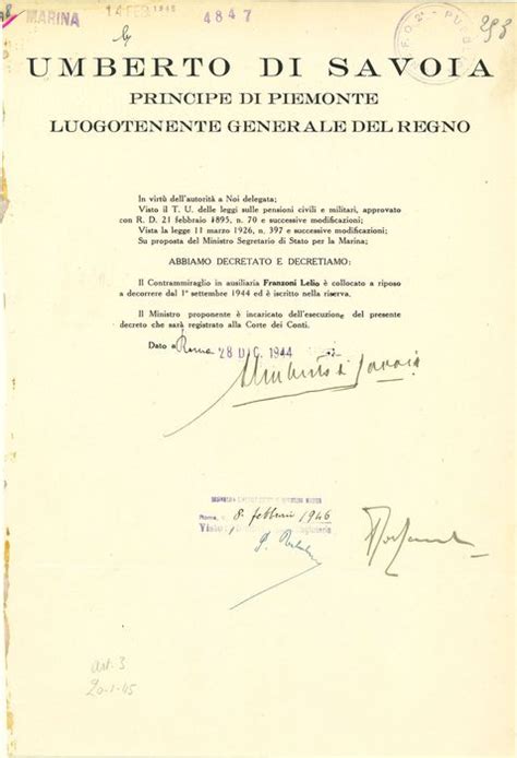 King Umberto Ii Savoy Autograph Signed Decree 1945 Catawiki