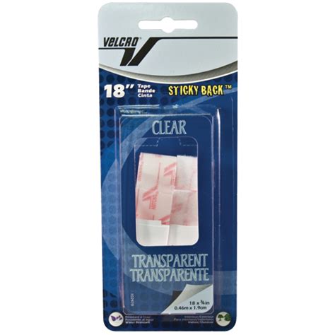 Velcro Tape 18 Strip 1pkg Clear