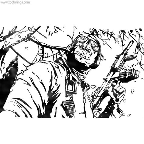 Call Of Duty Coloring Pages Zombie By Kopale