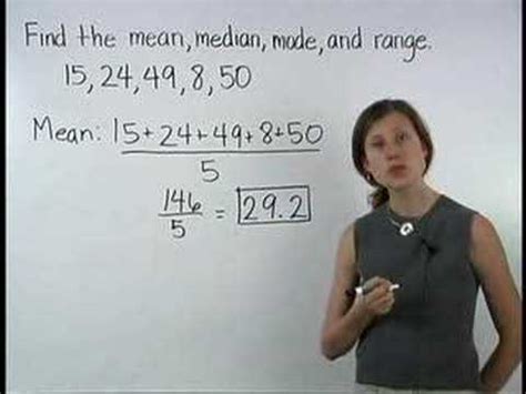 To calculate the mean in python, use the statistics.mean() method. Central Tendency - Mean Median Mode Range - MathHelp.com ...