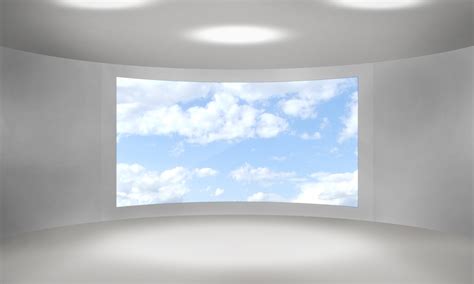 Empty Round Room With Large Window Free Stock Photo Public Domain
