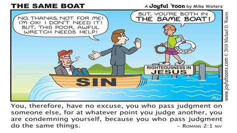 The Same Boat Christian Cartoons With Joyful Message Joyful Toons