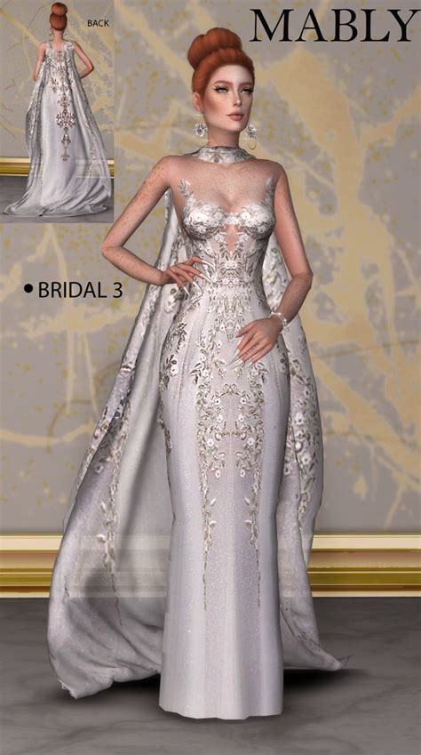 Bridal 3 Mably Sims 4 Wedding Dress Sims 4 Dress