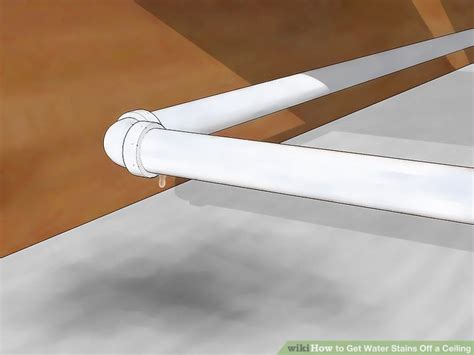 A home water softener or water filtration system removes impurities such as iron from the water supply. 3 Ways to Get Water Stains Off a Ceiling - wikiHow