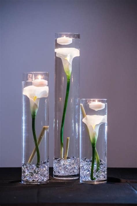 Submersible White Calla Lily Floral Wedding Centerpiece With Etsy