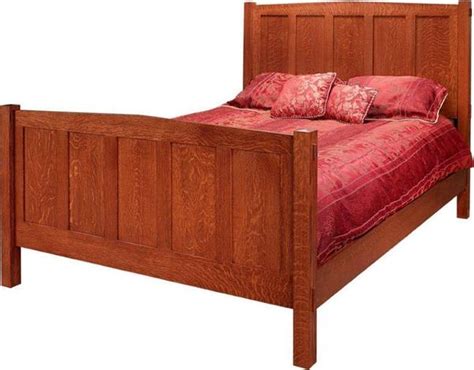 Solid Wood Post Mission Panel Bed From Dutchcrafters Amish Furniture