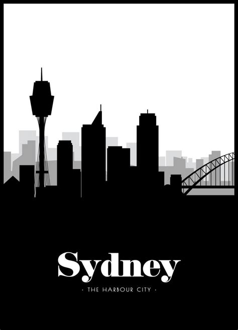 Koop Sydney Skyline Poster Hier Bganl