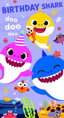 Fab card lovely and bright. BABY SHARK HAPPY Birthday Card - FREE 1st Class Shipping ...