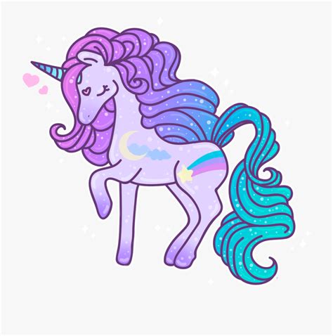 Unicorn Pony Girly Kawaii Rainbow Cute Galaxy Unicorn Transparent Cartoon Free