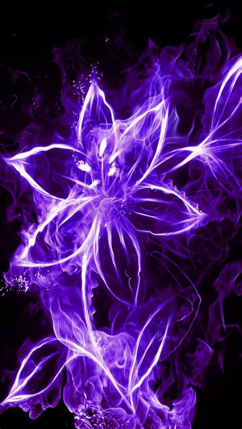 Free Download Beautiful Purple Flame Flower Iphone