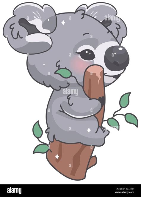 Cute Koala Kawaii Cartoon Vector Character Stock Vector Image And Art Alamy