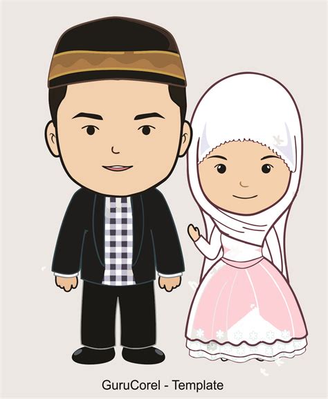 Gambar Animasi Pernikahan Muslim Hijab Jilbab Gallery