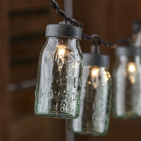 Small Glass Mason Jar Light Covers Lighting Christmas