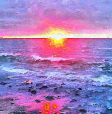 Mexico Sunset 0909 Painting By Lola Vj Fine Art America