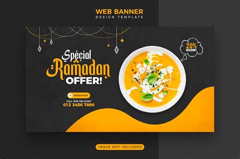 Premium Psd Ramadan Food Web Banner Template Design