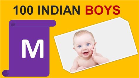 100 Indian baby Boy names by M - YouTube