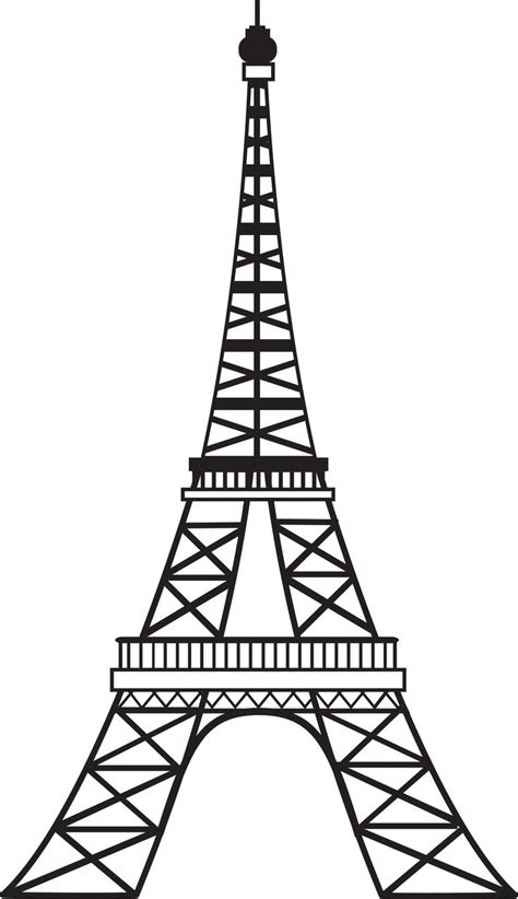 In case you didn't know , there's a huge tower in eiffel tower in paris one line drawing illustration. Paris Eiffel Tower Drawing cakepins.com | Cake creations ...