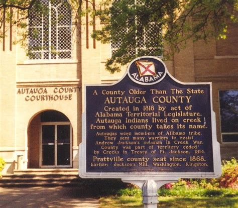 Autauga County Historic Marker Alabama Historical Historical Marker