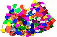 confetti heart shaped colorful