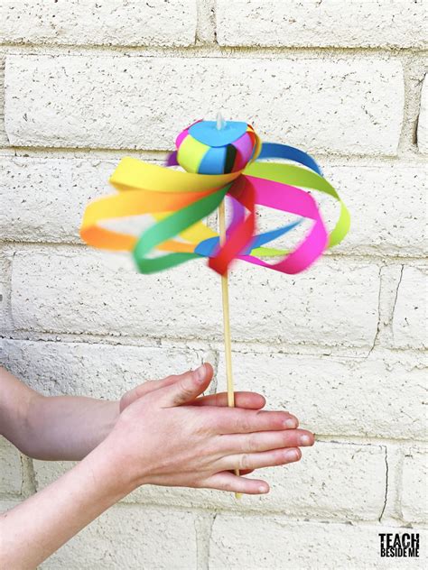 Twirligig~ Rainbow Paper Spinner Toy Teach Beside Me