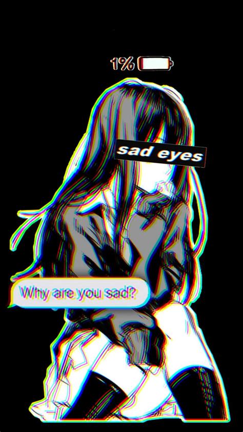 Sad Anime Girl Glitch Zflas