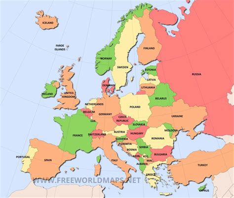 Printable Map Of Europe With Countries ~ Afp Cv