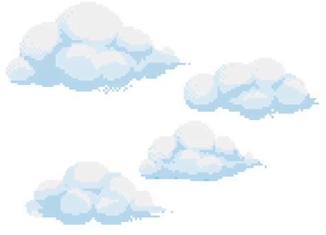 library  pixel cloud graphic royalty   png files clipart art