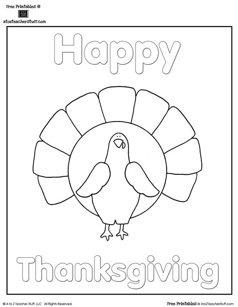 Printable Thanksgiving Turkey