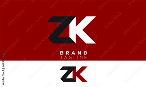 alphabet letters initials monogram logo zk kz z and k stock vector adobe stock