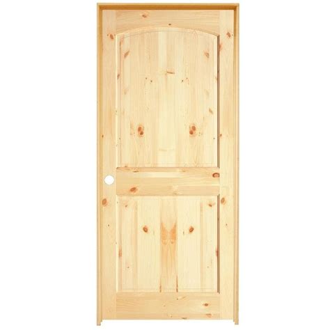 Reliabilt Prehung 2 Panel Arch Top Knotty Pine Interior Door Common