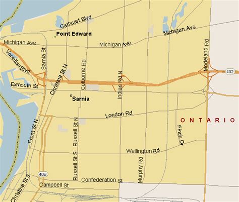 Sarnia Map Region Ontario Listings Canada