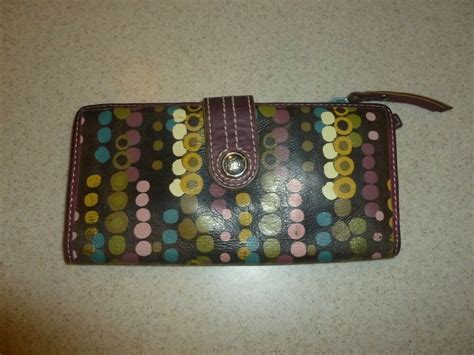 Fossil Leather Clutch Wallet Multicolor Fossil In 2021 Leather