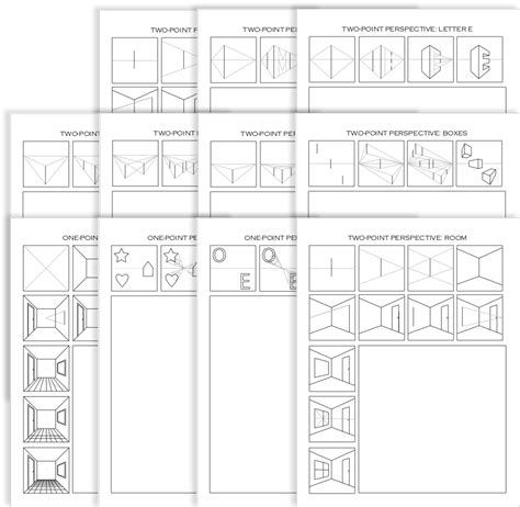 One Point Perspective Worksheet Worksheets For Home Learning
