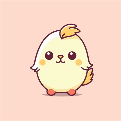 Cute Kawaii Chicken Chibi Mascot Vector Cartoon Style 23137958 Vector