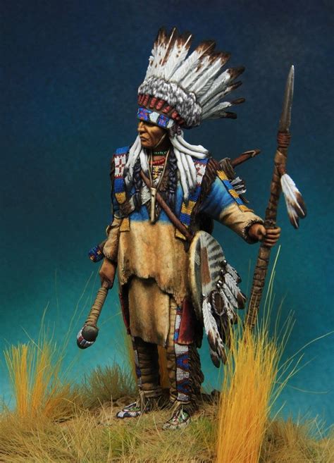 Sioux Warrior Indiani Damerica Indiana America