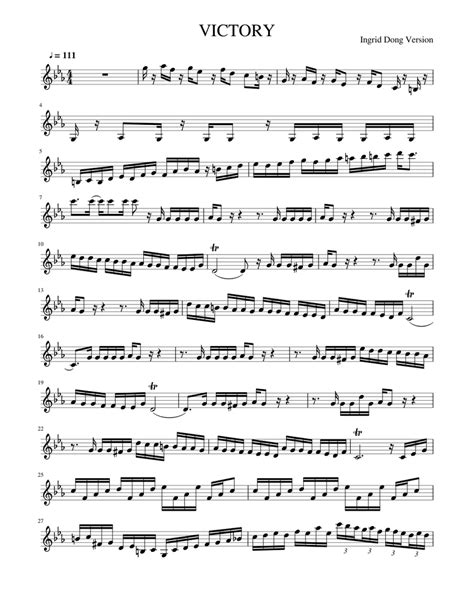 Victory Sheet Music For Violin Download Free In Pdf Or Midi