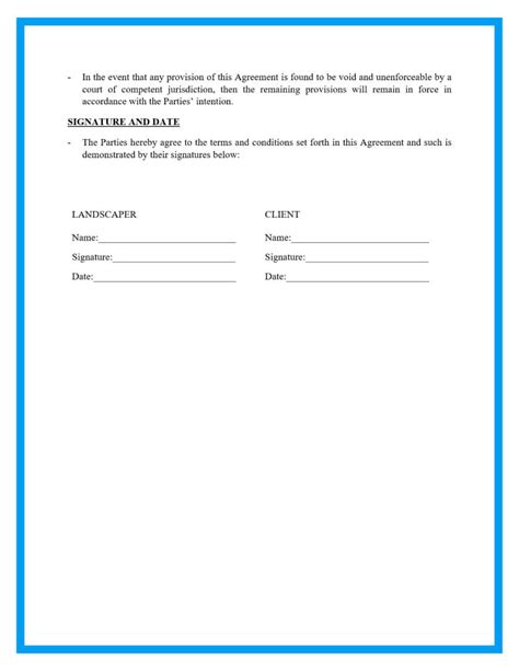 Free Lawn Care Contract Templates Free Printable Templates