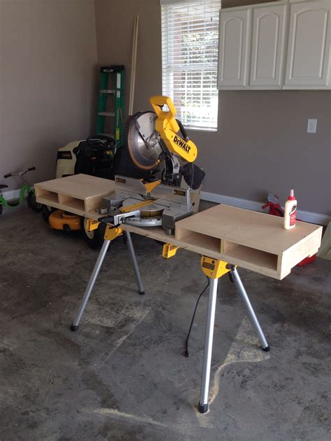 New Dewalt Miter Saw And Stand With Custom Built Table Woodworking