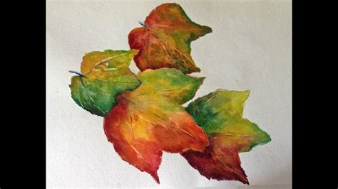 Autumn Leaves Watercolor Tutorial How To Paint Step By Step Part 1 Youtube