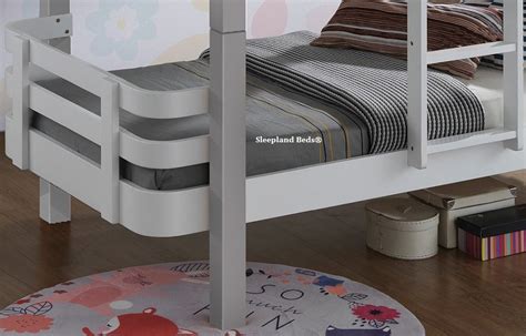 Sweet Dreams Trendy Bunk Bed White And Grey Wooden Bunks