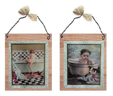 Wall art ideas for bathroom bathroom tour / how to decorate and organize your bathroom wall covering ideas for bathrooms wall decorations for bathroom wall. Vintage Kids In Tub Pictures Bathroom Wall Hanging Home ...