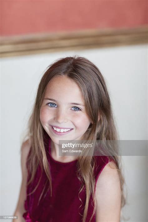Portrait Of Smiling Girl Bildbanksbilder Getty Images