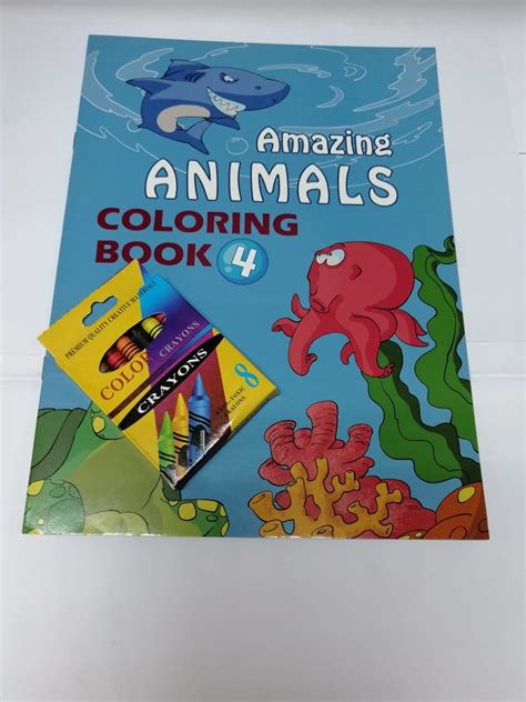 Amazing Animals Coloring Books Level 4 With Crayons