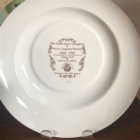 Vintage Wood And Sons Renoir The Inkeepers Daughter Plate Etsy