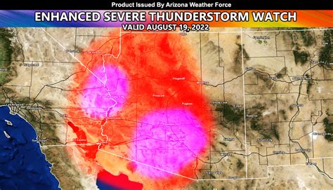 Enhanced Severe Thunderstorm Watch For Friday August 19 2022 Arizona