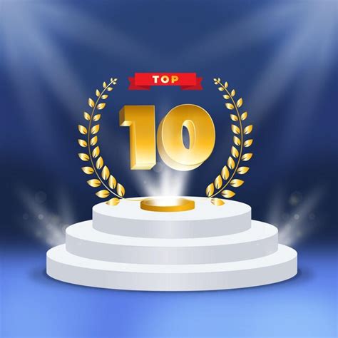Premium Vector Top 10 Best Podium Award